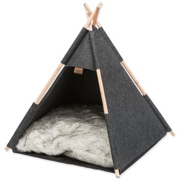 Tipi cueva, fieltro, 55 × 65 × 55 cm, antracita