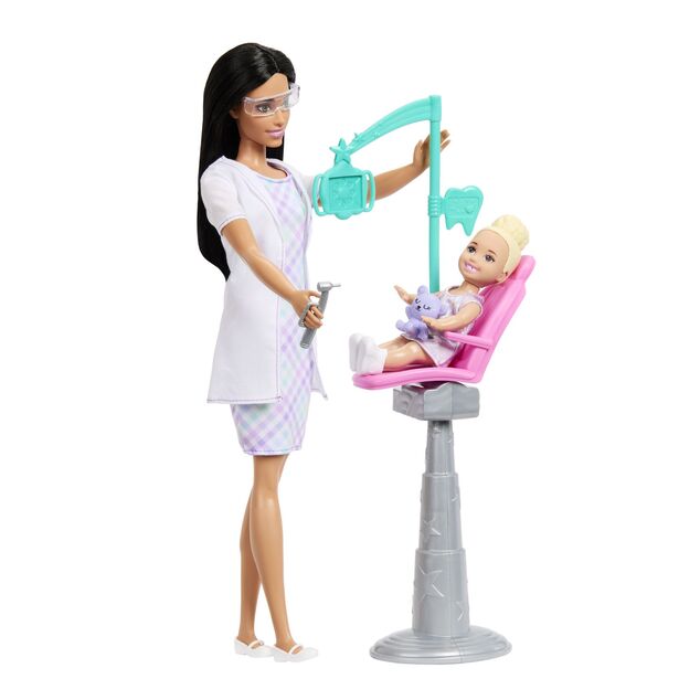 Mattel Barbie set di gioco professioni - dentista bruna