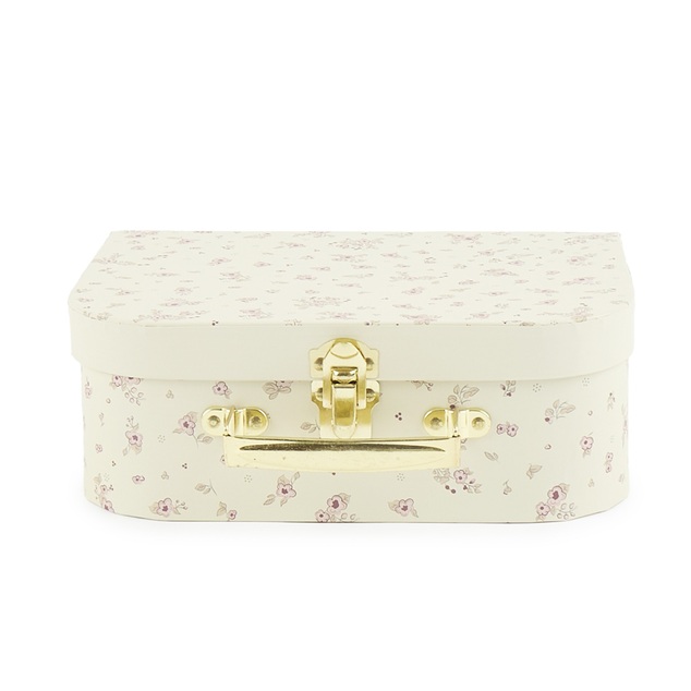 Bieco - Sada troch kartónových kufríkov - srnka Ella - vintage flowers