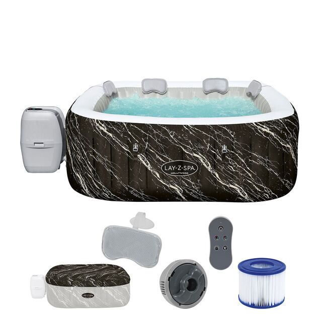 Bestway 6001F LAY-Z-SPA® Hollywood LUXE pezsgőfürdő 6 személyre 180 x 180 x 66 cm