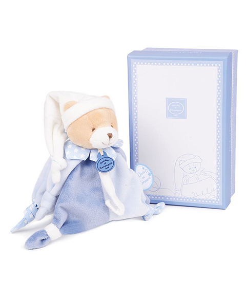 Doudou Hračka s úchytom na cumlík medvedík 17 cm