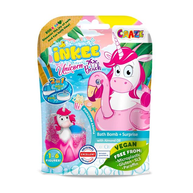 INKEE - Šumivá bomba do kúpeľa - Beach Unicorn