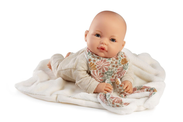 Antonio Juan 14366 BIMBA – bambola bebè che ammicca con suoni e corpo in tessuto morbido 37cm