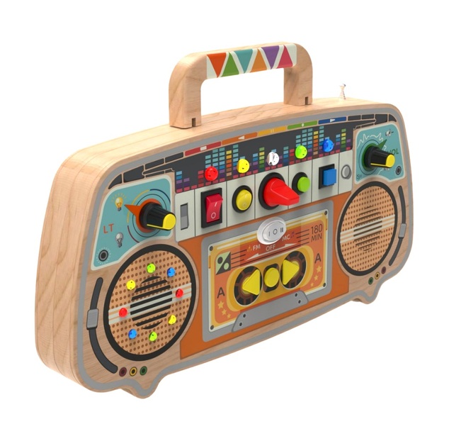 2Kids Toys Activity board Radio FM din lemn