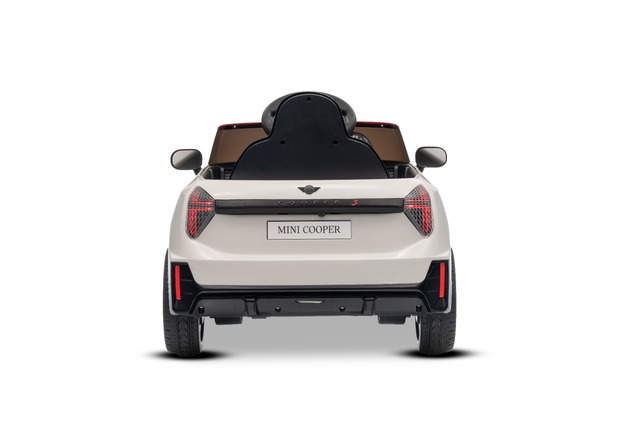Elektrické autíčko BMW Mini Cooper 12V, biele, USB Vstup s Bluetooth pripojením na MP3 Pre