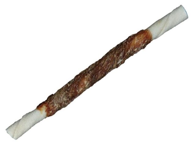 Pochúťka Trixie DentaFun byvolia koža obalená kačacím mäsom, rolky 10ks 80g