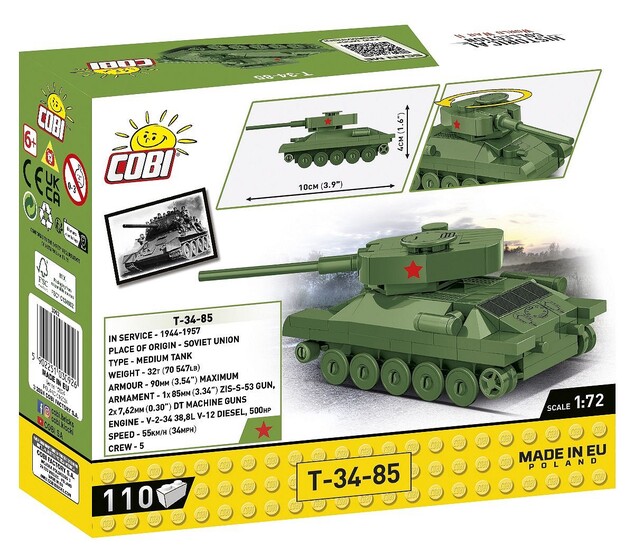 Cobi T-34/85, 1:72, 110 k