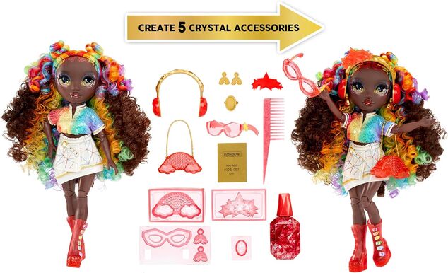 Rainbow High Creative Crystals bábika - Iris Bow