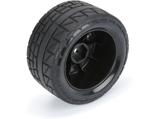 Pro-Line koleso s pneu 1:18 Menace Street H12mm, disk čierny (4): Granite GROM
