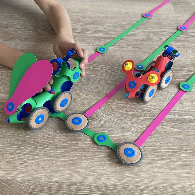 CLIXO Wheel Creator - magnetická stavebnica 72 kusov