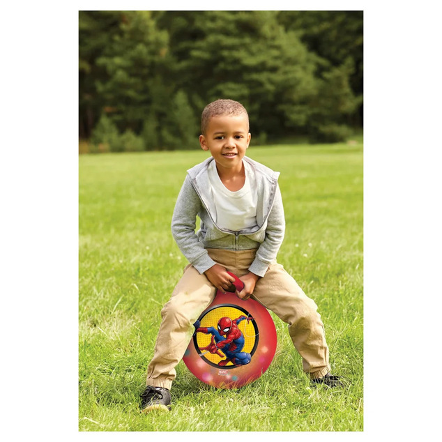 Aufblasbarer Hüpfball mit Lichteffekten 45 cm rot - Spider-Man