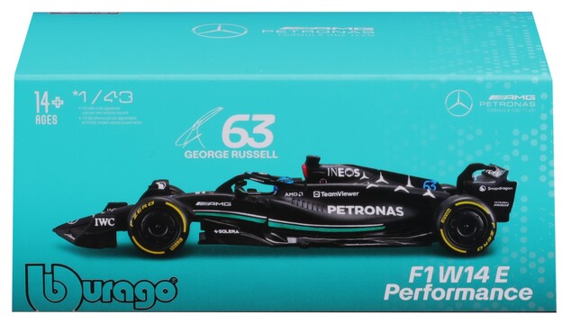Bburago 1:43 RACE Formula F1 - Mercedes-AMG F1 W15 Performance (2024) #63 (George Russel)
