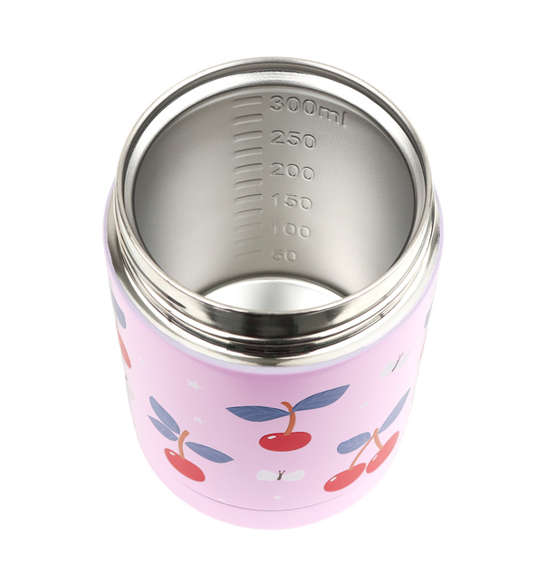 A Little Lovely Company – recipient alimentar izolat din oțel inoxidabil – cireșe