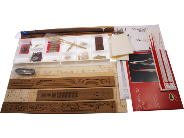 AMATI Sciabecco pirátska loď 1753 1:60 kit