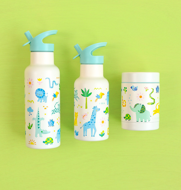 A Little Lovely Company - bouteille en acier inoxydable, 350 ml - jungle