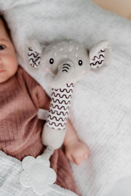 Slon babyted pískatko / hryzátko plyš 25cm