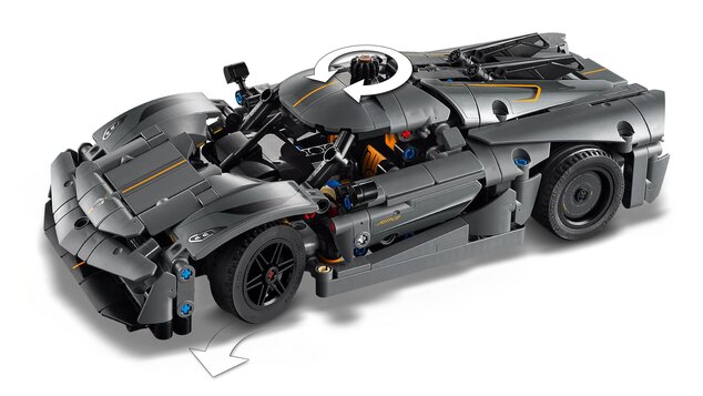 LEGO® Technic 42173 Sivé hyperauto Koenigsegg Jesko Absolut