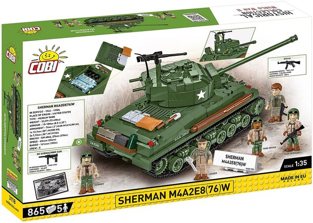 Cobi II WW Sherman M4A2E8, 1:35, 880 k, 5 f