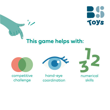 BS Toys Hádzacia drevená hra 2 v 1