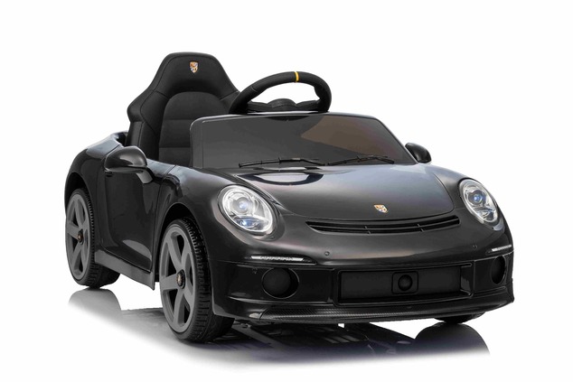 Elektrické autíčko RUF GT 12V, čierne, Otváracie dvere, 2.4 GHz diaľkové ovládanie, LED sv