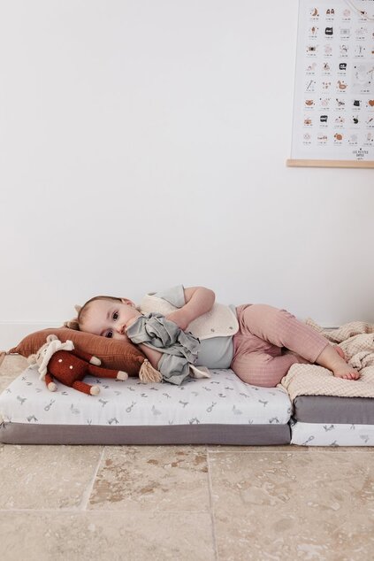Tappetino da gioco pieghevole imbottito per bambini 3 in 1, Bunny
