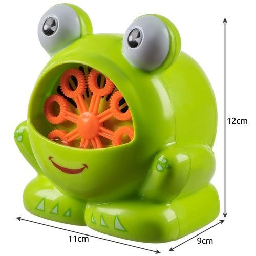 Bublifuk stroj žaba plast 11x13cm na batérie + náplň