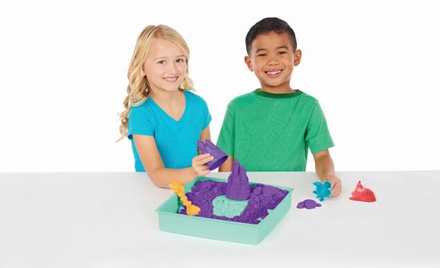 Kinetic sand scatola di sabbia liquida con tappetino viola