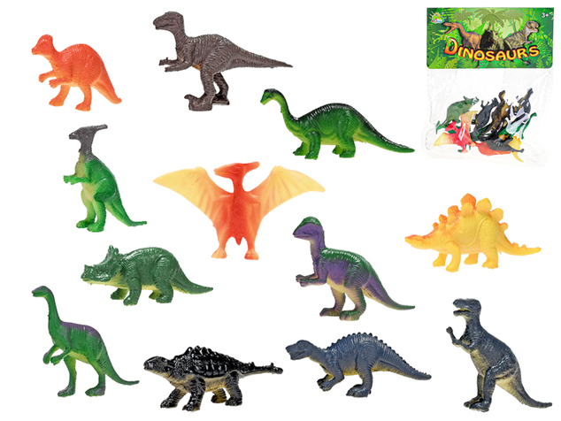 Dinosaurus 4-8cm 12druhov 12ks