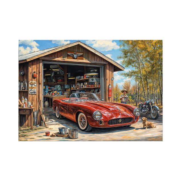 Puzzle Jaguár v garáži 300 xl dielikov