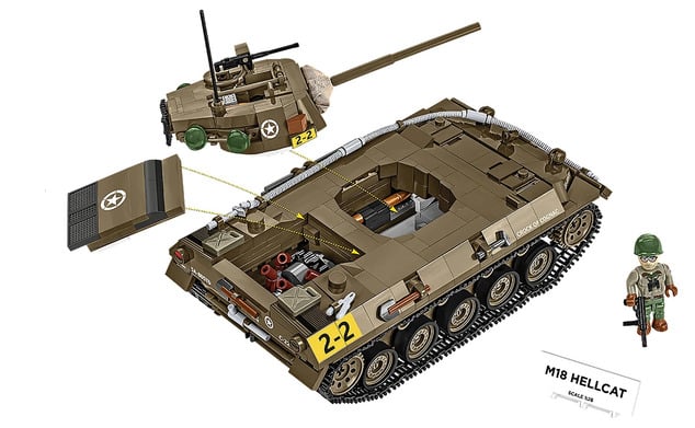Cobi 2679 II WW M18 HELLCAT, 1:28, 1026 p, 1 f