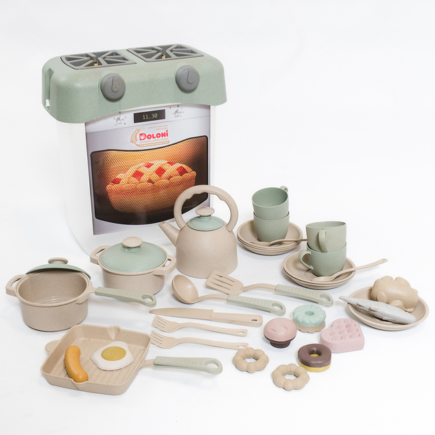 Doloni ECO Line Kuchynský set zelená + 34 ks príslušenstva