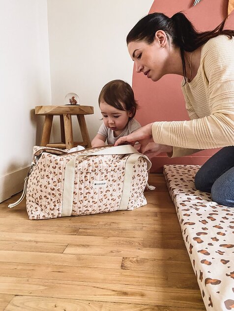 Borsa da weekend per mamme, Leopardo