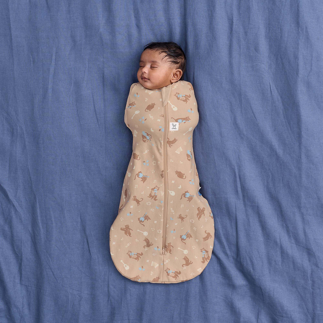 ERGOPOUCH Pucktuch und Schlafsack 2in1 Cocoon Melody 6-12m, 8-10kg, 1,0tog