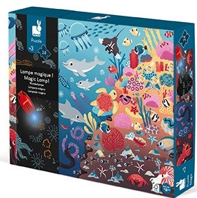Janod Puzzle Magique Océan avec Lampe de Poche