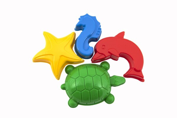 Formičky do piesku plast morské zvieratká 4 ks