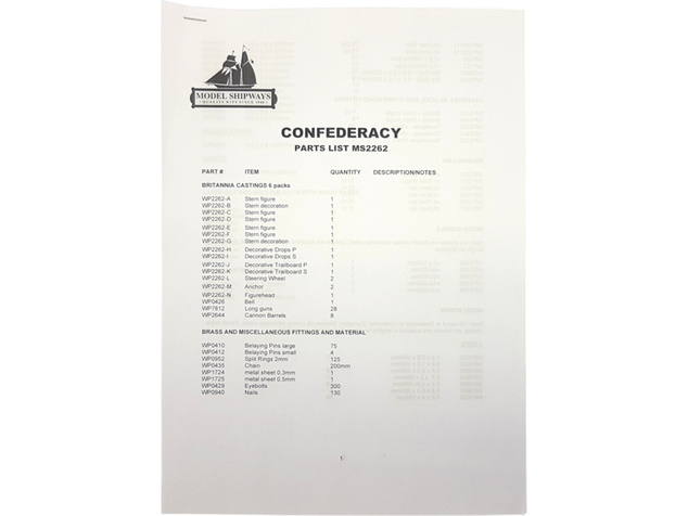 Model Shipways USF Confederacy 1778 1:64 komplet