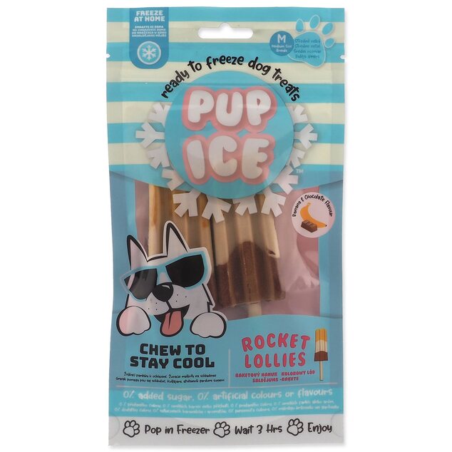 Snack Pup Ice mit Banane und Karobka 2 Stücke 90g
