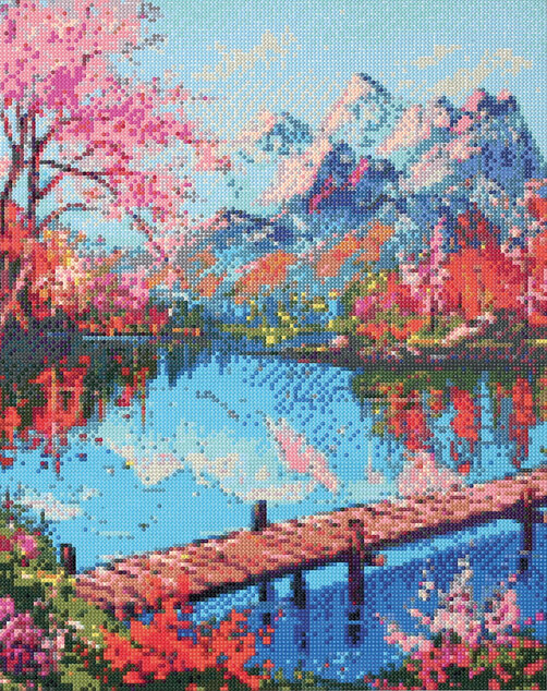 GRAINE CREATIVE Diamantno slikanje Jezero 40x50cm