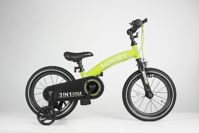 QPLAY Bicykel Miniby 3v1 Green, vek 2 - 8 rokov