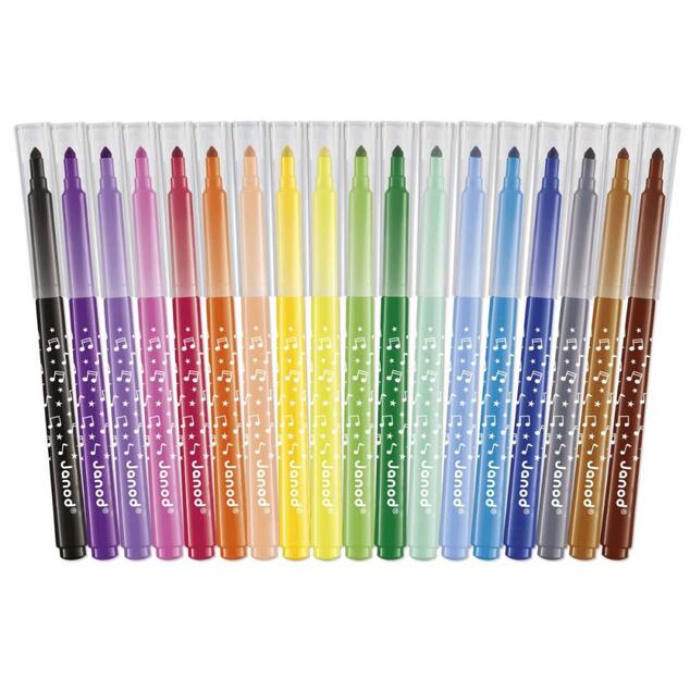 Janod Colorino Detské fixky 18 farieb
