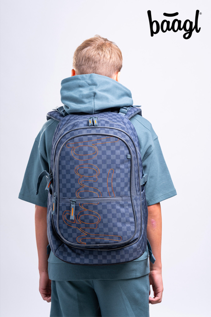 BAAGL SET 3 Core Ska blu: zaino, astuccio, sacchetto GRS