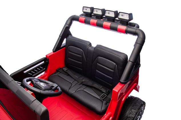 Elektrické autíčko Toyota FJ Cruiser XXL s pohonom 4x4, licencované (Dvojmiestne), červené