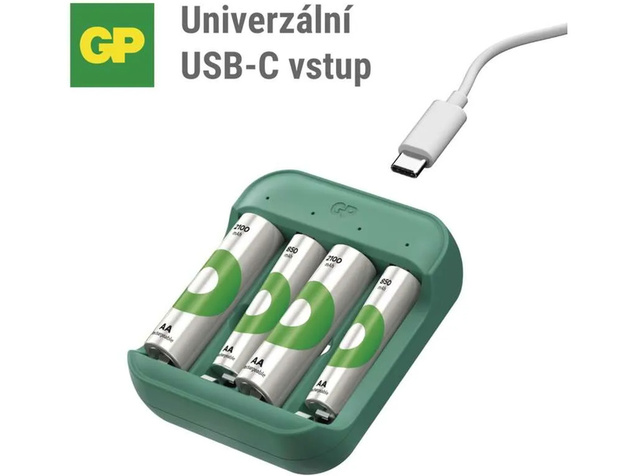 GP USB зарядно устройство ECO AA/AAA + 4xAA 2100mAh GP ReCyko