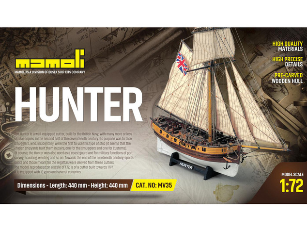 MAMOLI Hunter kuter 1:72 kit