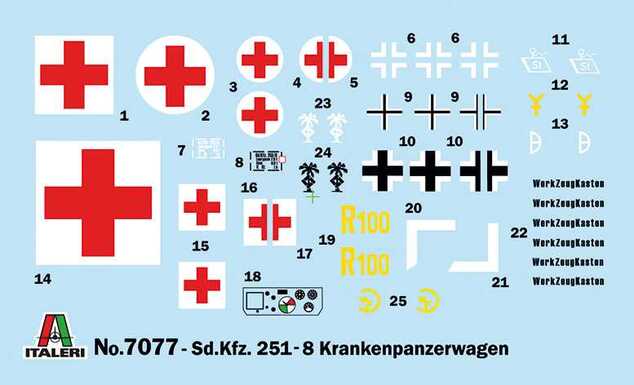 Model Kit military 7077 - Sd.Kfz. 251/8 Ambulance (1:72)