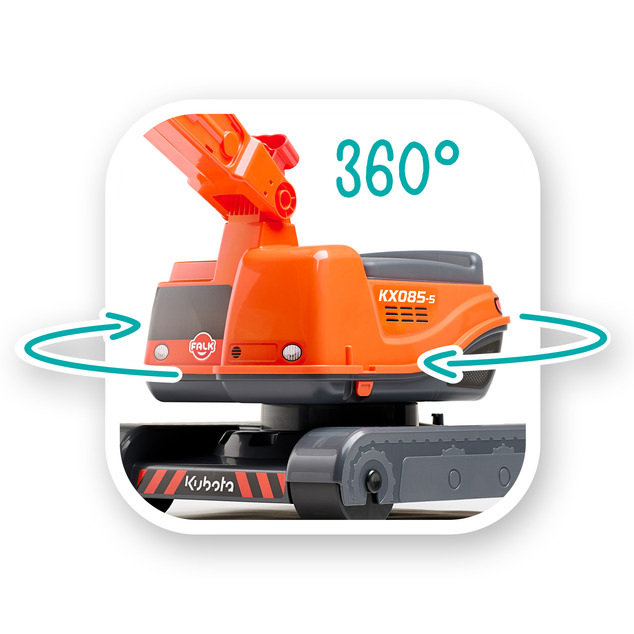 Falk Bager Kubota KX085-5 s otvárateľným sedadlom a prilbou