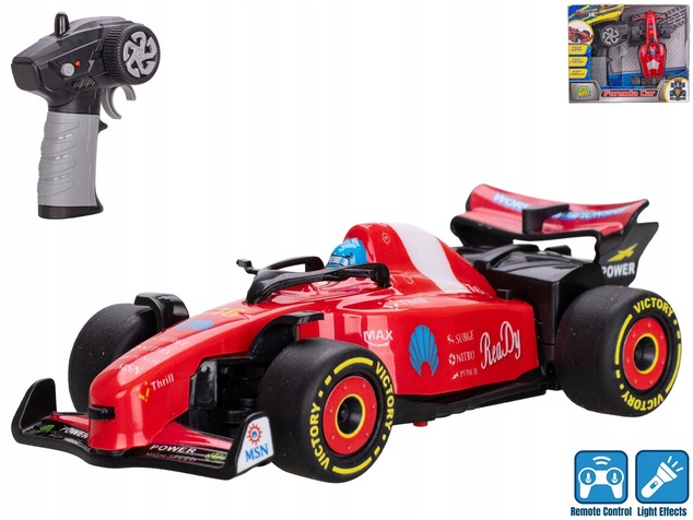 Roadstar R/C formula rossa 13,5cm 2,4GHz piena funzione a batteria ricaricabile con luce