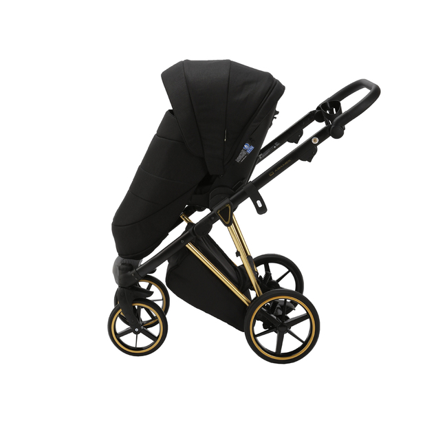 ADAMEX Kombikinderwagen Belissa Special Edition Schwarz/Gold