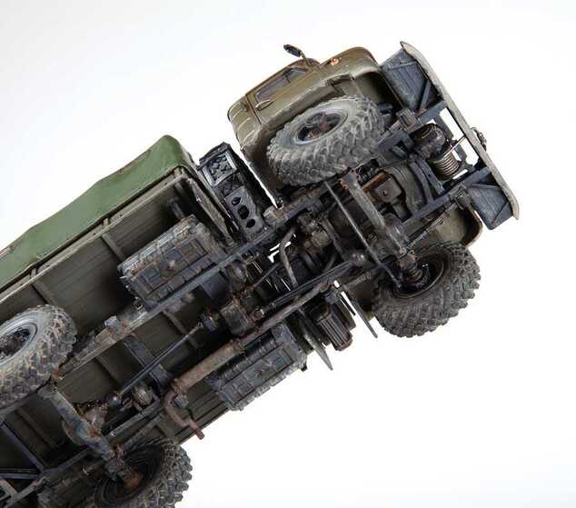 Model Kit avto 43008 - Sovjetski tovornjak s pogonom na vsa kolesa GAZ-66 (1:43)