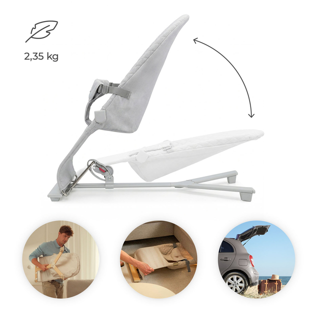 KINDERKRAFT Wippe Mimi Light grau, bis 9 kg